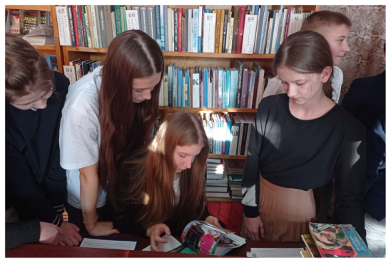 Read more about the article Библиотечный урок “Читать – это модно. Посещать библиотеку – это престижно”